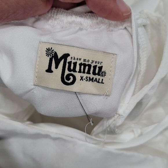 Nwot Show Me Your MuMu Godshaw Goddess Gown in Ivory Luxe Satin - Picture 8 of 9